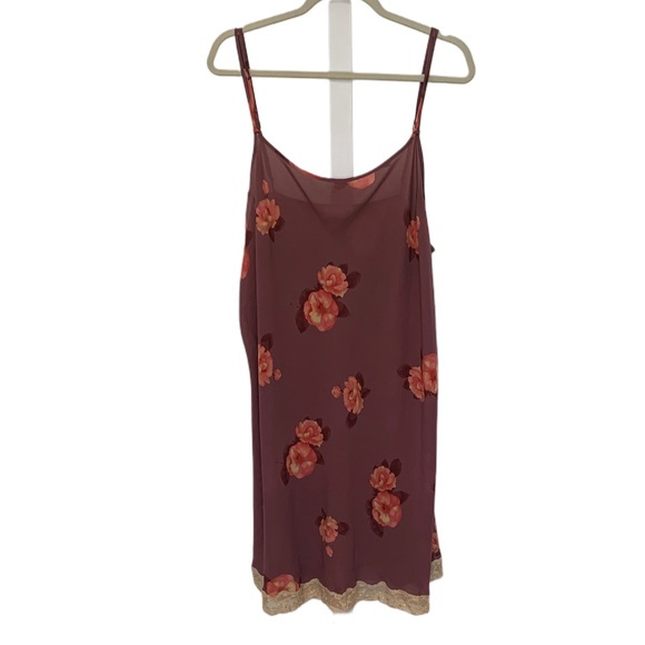 Y2K Jones New York Purple Floral Mini Slip Dress - Picture 1 of 8